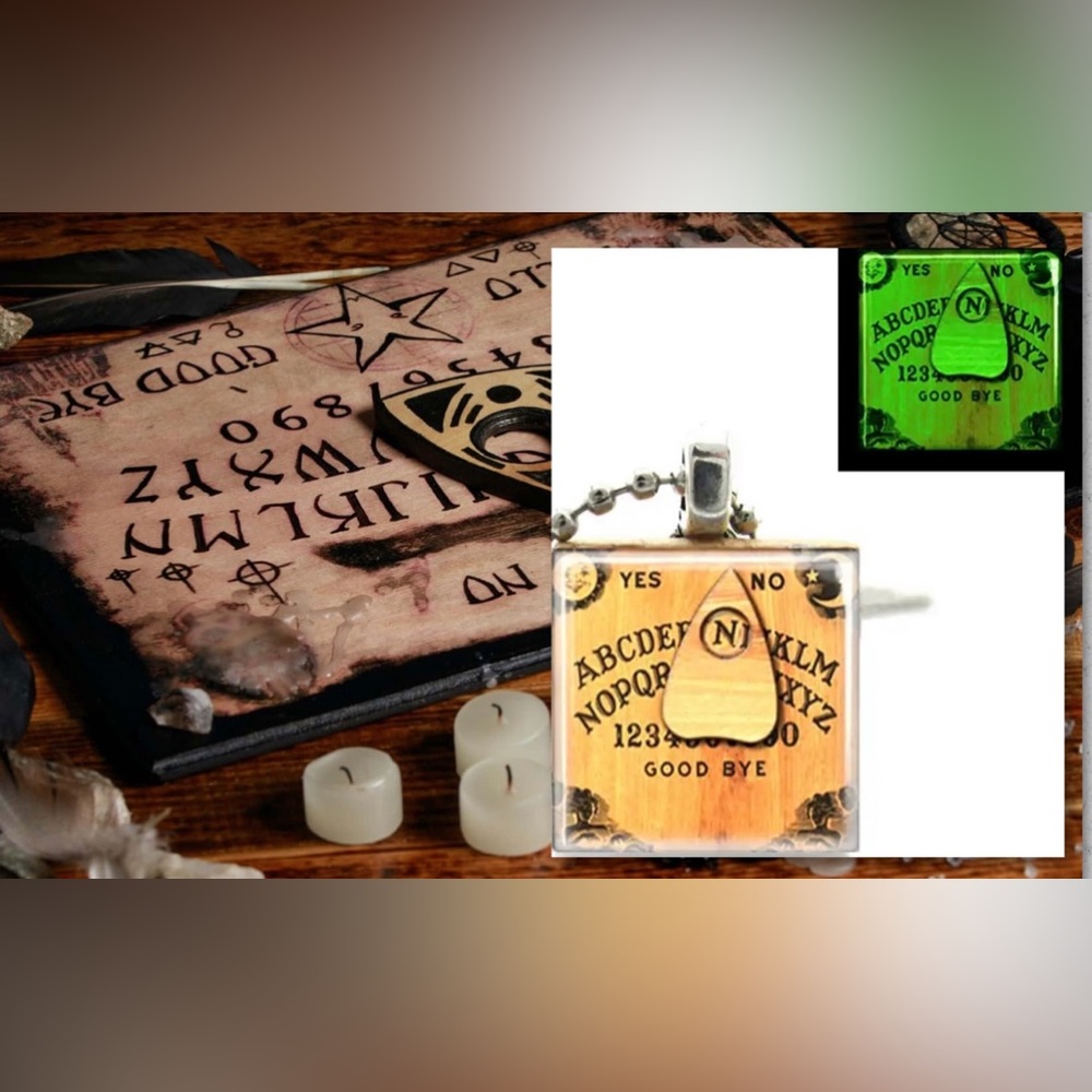 $4 LUMINOUS SPIRIT BOARD HALLOWEEN NECKLACE. NEW. $4 if bundled - Picture 1 of 16